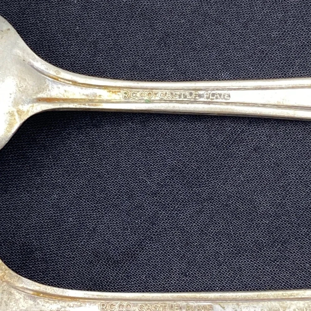 Vintage R.C. Co. Teaspoons Silver Castle Plate Set of 4 (6